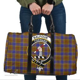 Scottish Balfour Modern Clan Tartan Travel Bag - Crest Classic Scottish Plaid Tartan Plaid