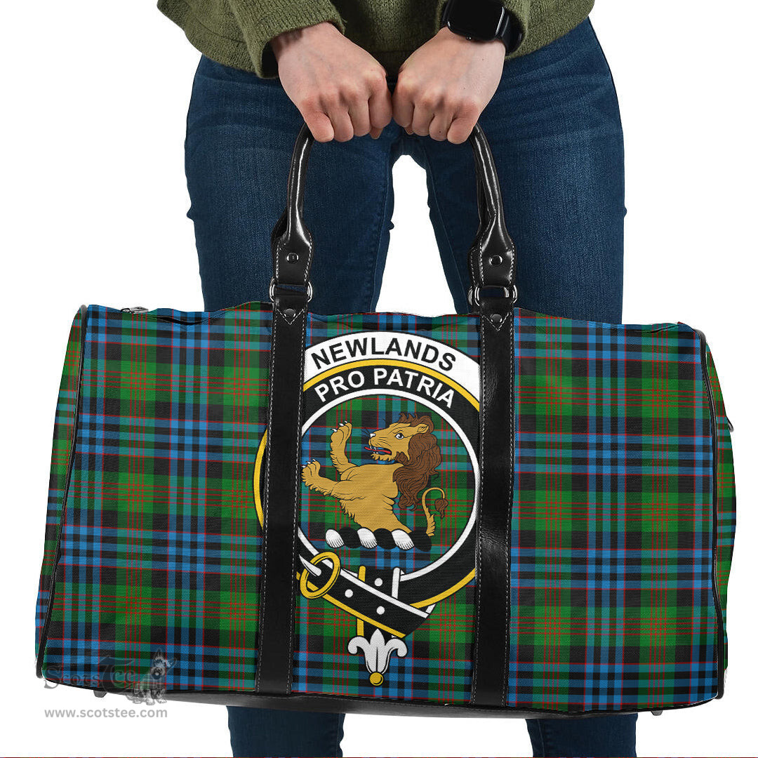 Scottish Newlands of Lauriston Clan Tartan Travel Bag - Crest Classic Scottish Plaid Tartan Plaid