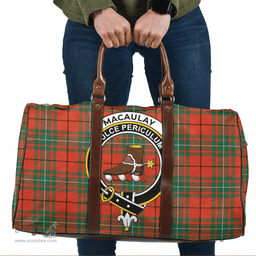 Scottish MacAulay Ancient Clan Tartan Travel Bag - Crest Classic Scottish Plaid Tartan Plaid