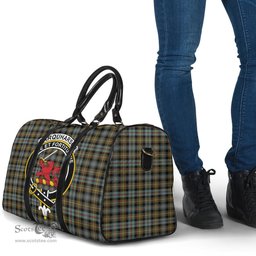 Scottish Farquharson Weathered Clan Tartan Travel Bag - Crest Classic Scottish Plaid Tartan Plaid