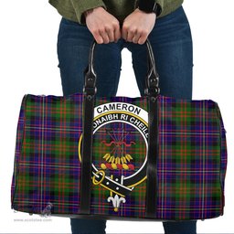 Scottish Cameron of Erracht Modern Clan Tartan Travel Bag - Crest Classic Scottish Plaid Tartan Plaid