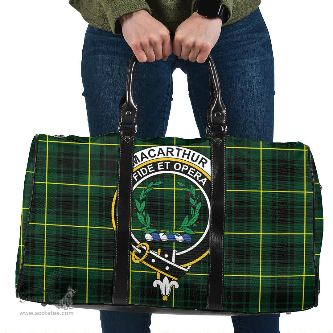 Scottish MacArthur Modern Clan Tartan Travel Bag - Crest Classic Scottish Plaid Tartan Plaid