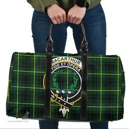 Scottish MacArthur Modern Clan Tartan Travel Bag - Crest Classic Scottish Plaid Tartan Plaid