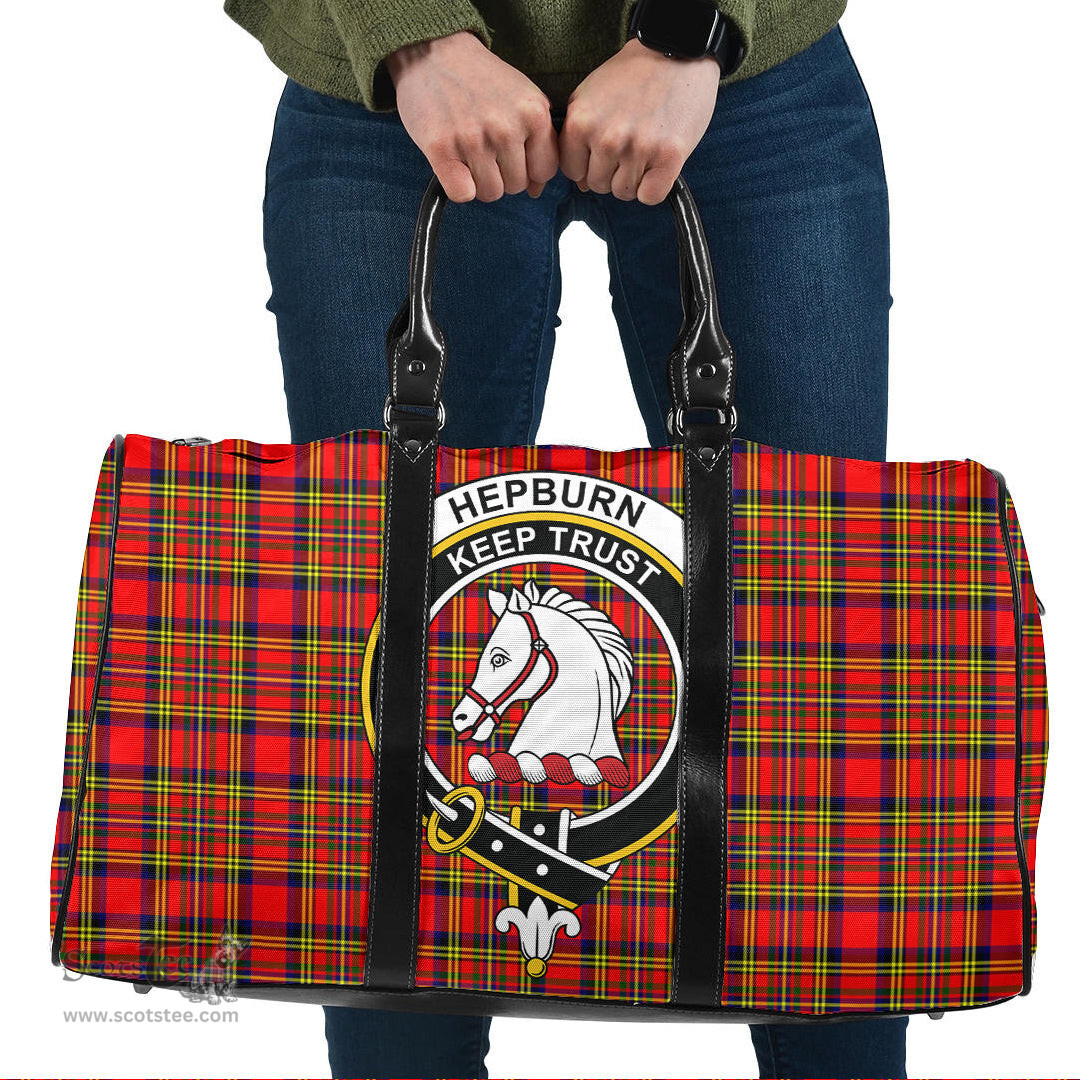 Scottish Hepburn Clan Tartan Travel Bag - Crest Classic Scottish Plaid Tartan Plaid
