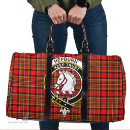 Scottish Hepburn Clan Tartan Travel Bag - Crest Classic Scottish Plaid Tartan Plaid