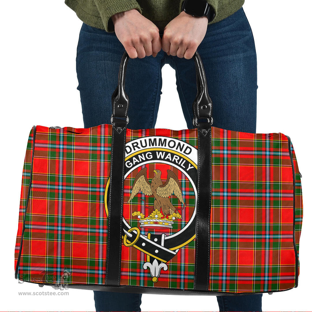 Scottish Drummond of Perth Clan Tartan Travel Bag - Crest Classic Scottish Plaid Tartan Plaid