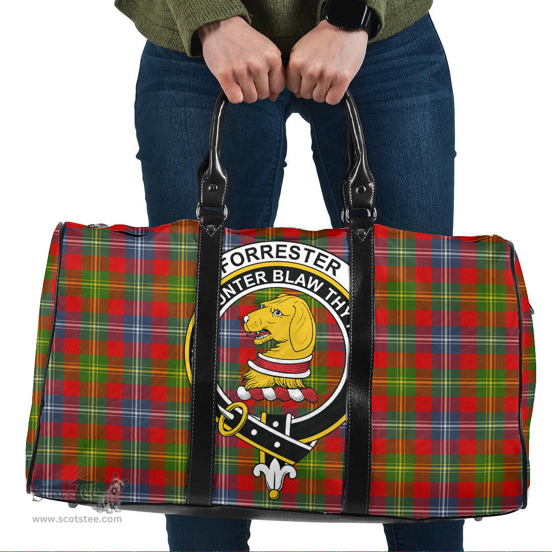 Scottish Forrester Clan Tartan Travel Bag - Crest Classic Scottish Plaid Tartan Plaid