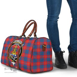 Scottish Galloway Red Clan Tartan Travel Bag - Crest Classic Scottish Plaid Tartan Plaid