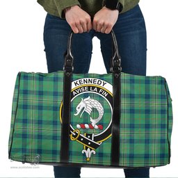Scottish Kennedy Ancient Clan Tartan Travel Bag - Crest Classic Scottish Plaid Tartan Plaid