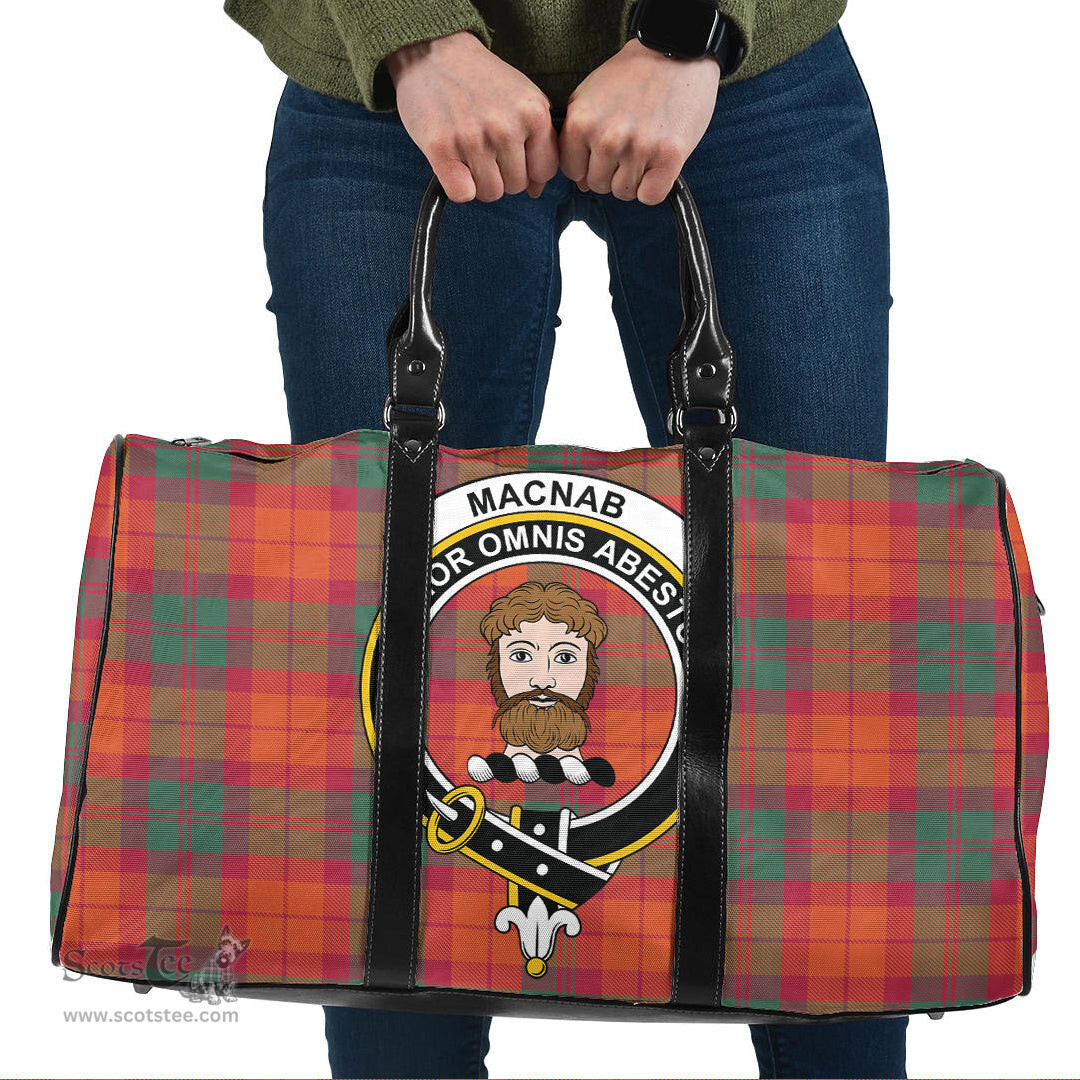 Scottish MacNab Ancient Clan Tartan Travel Bag - Crest Classic Scottish Plaid Tartan Plaid