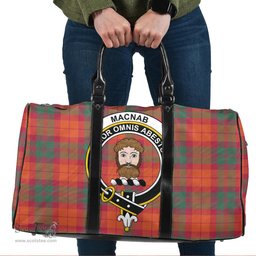 Scottish MacNab Ancient Clan Tartan Travel Bag - Crest Classic Scottish Plaid Tartan Plaid