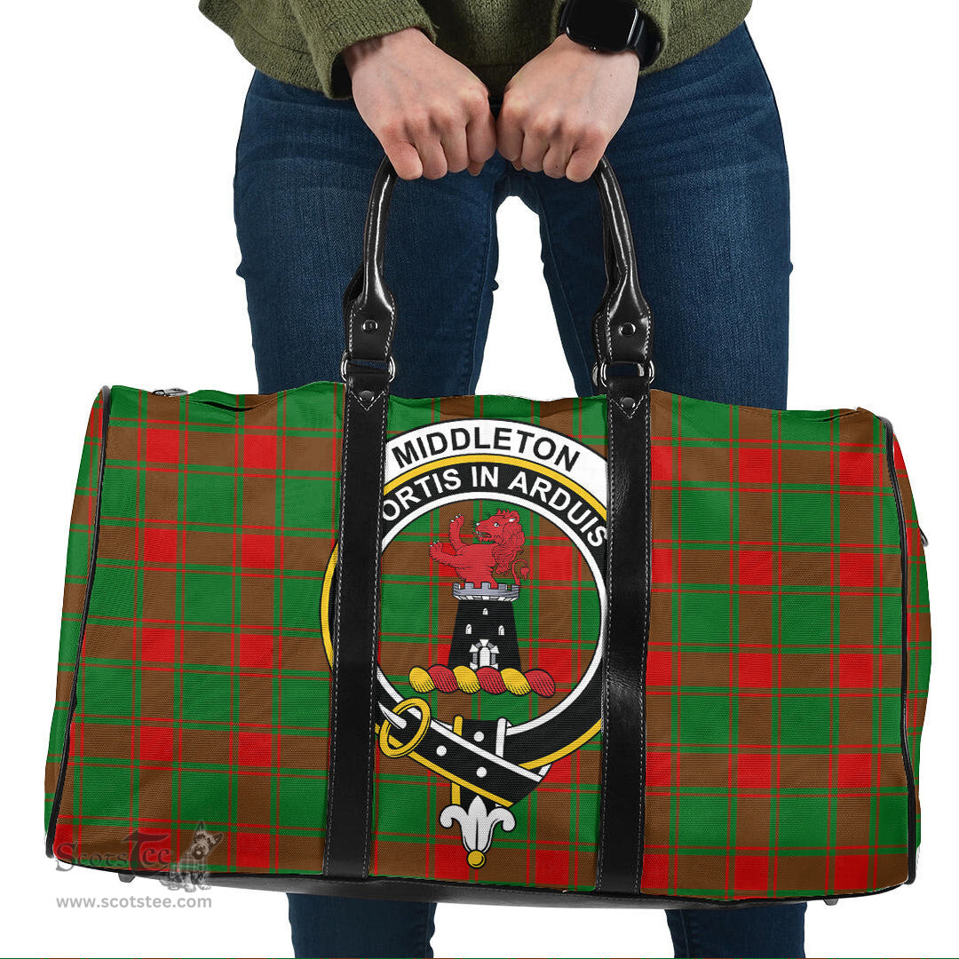 Scottish Middleton Modern Clan Tartan Travel Bag - Crest Classic Scottish Plaid Tartan Plaid