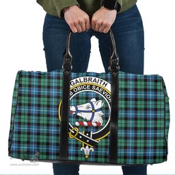 Scottish Galbraith Ancient Clan Tartan Travel Bag - Crest Classic Scottish Plaid Tartan Plaid
