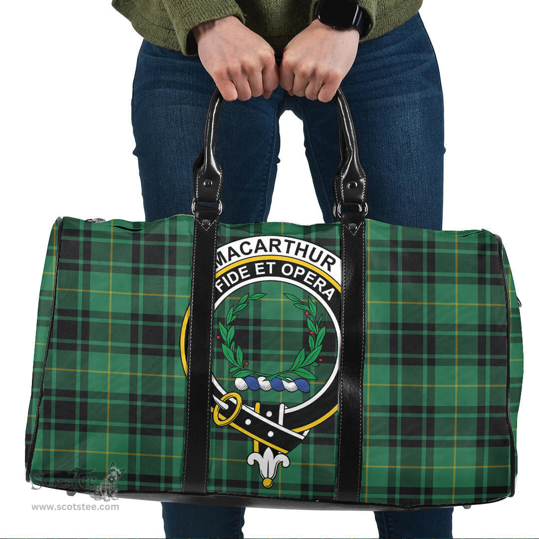 Scottish MacArthur Ancient Clan Tartan Travel Bag - Crest Classic Scottish Plaid Tartan Plaid