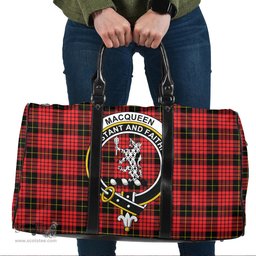 Scottish MacQueen Modern Clan Tartan Travel Bag - Crest Classic Scottish Plaid Tartan Plaid