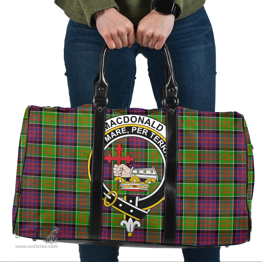 Scottish MacDonald of Clanranald Clan Tartan Travel Bag - Crest Classic Scottish Plaid Tartan Plaid