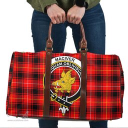 Scottish MacIver Modern Clan Tartan Travel Bag - Crest Classic Scottish Plaid Tartan Plaid