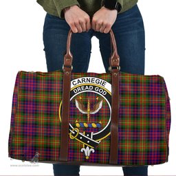 Scottish Carnegie Modern Clan Tartan Travel Bag - Crest Classic Scottish Plaid Tartan Plaid