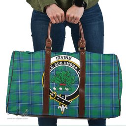Scottish Irvine Ancient Clan Tartan Travel Bag - Crest Classic Scottish Plaid Tartan Plaid