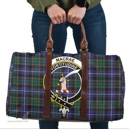 Scottish MacRae Hunting Modern Clan Tartan Travel Bag - Crest Classic Scottish Plaid Tartan Plaid