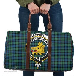 Scottish Campbell Ancient 02 Clan Tartan Travel Bag - Crest Classic Scottish Plaid Tartan Plaid