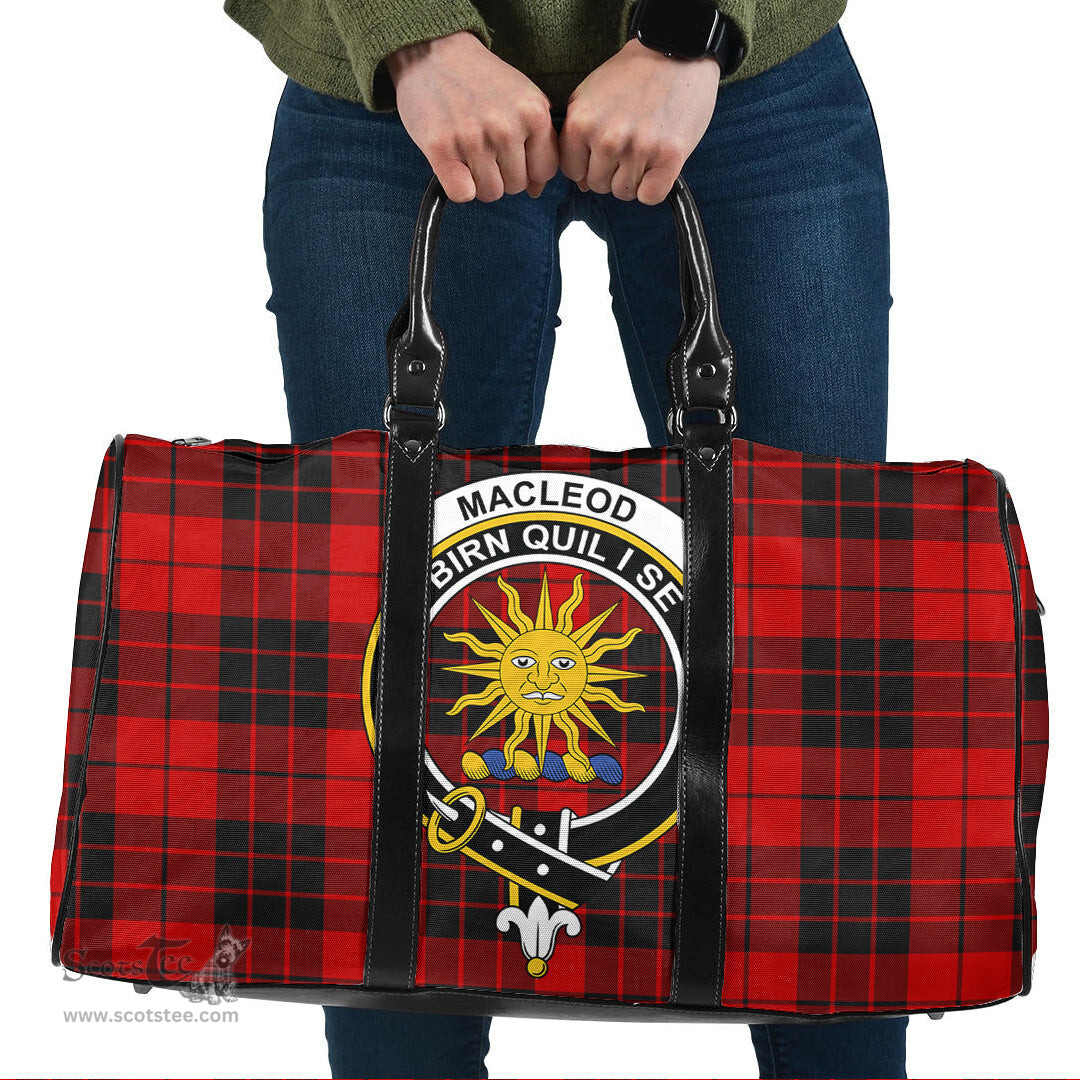 Scottish MacLeod of Raasay Clan Tartan Travel Bag - Crest Classic Scottish Plaid Tartan Plaid