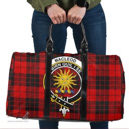 Scottish MacLeod of Raasay Clan Tartan Travel Bag - Crest Classic Scottish Plaid Tartan Plaid