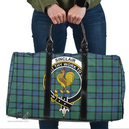 Scottish Sinclair Hunting Ancient Clan Tartan Travel Bag - Crest Classic Scottish Plaid Tartan Plaid