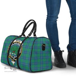 Scottish Irvine Ancient Clan Tartan Travel Bag - Crest Classic Scottish Plaid Tartan Plaid