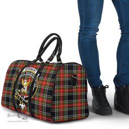 Scottish Stewart Black Clan Tartan Travel Bag - Crest Classic Scottish Plaid Tartan Plaid