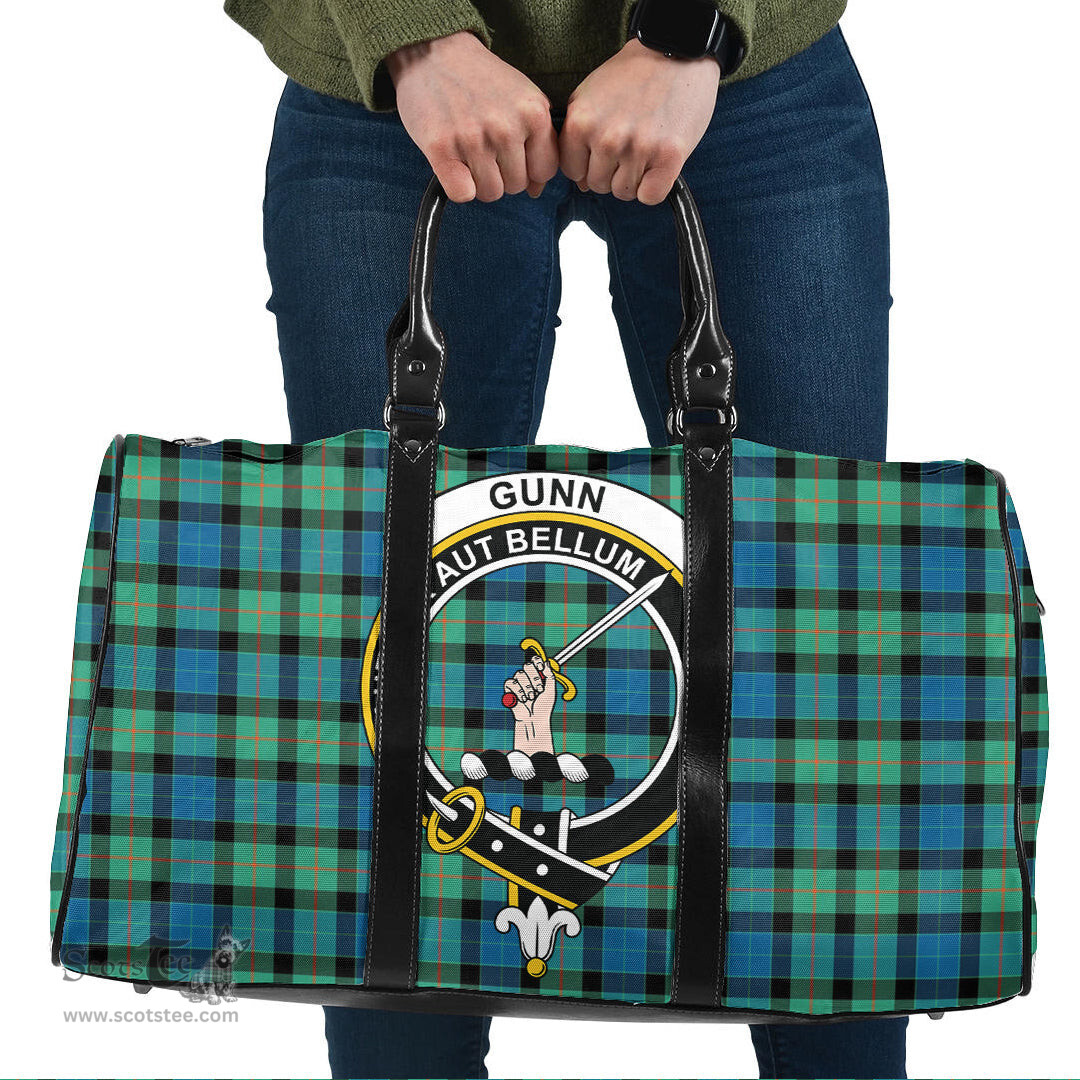 Scottish Gunn Ancient Clan Tartan Travel Bag - Crest Classic Scottish Plaid Tartan Plaid