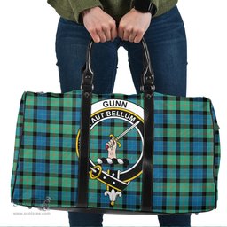Scottish Gunn Ancient Clan Tartan Travel Bag - Crest Classic Scottish Plaid Tartan Plaid