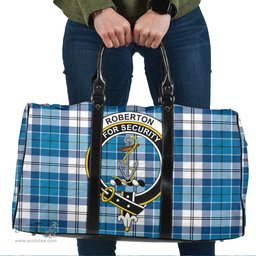 Scottish Roberton Clan Tartan Travel Bag - Crest Classic Scottish Plaid Tartan Plaid