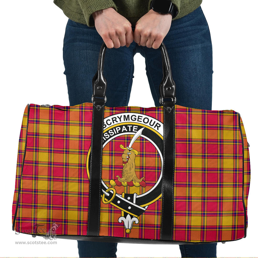 Scottish Scrymgeour Clan Tartan Travel Bag - Crest Classic Scottish Plaid Tartan Plaid