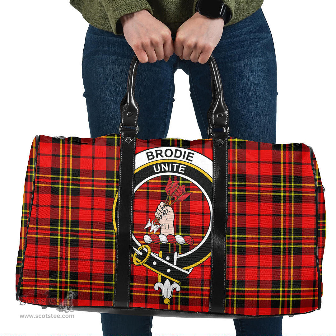 Scottish Brodie Modern Clan Tartan Travel Bag - Crest Classic Scottish Plaid Tartan Plaid