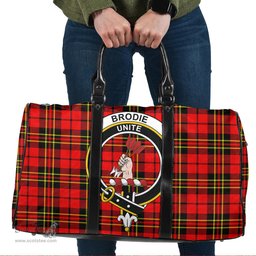 Scottish Brodie Modern Clan Tartan Travel Bag - Crest Classic Scottish Plaid Tartan Plaid