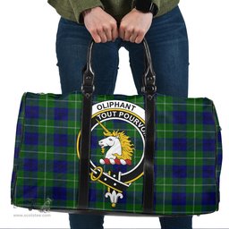 Scottish Oliphant Modern Clan Tartan Travel Bag - Crest Classic Scottish Plaid Tartan Plaid