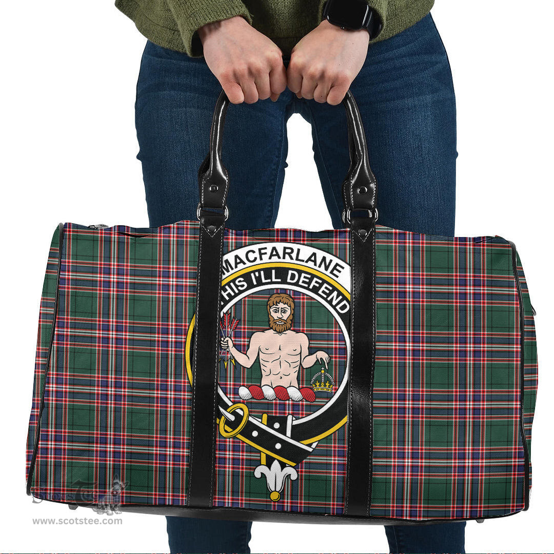 Scottish MacFarlane Hunting Modern Clan Tartan Travel Bag - Crest Classic Scottish Plaid Tartan Plaid