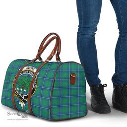 Scottish Irvine Ancient Clan Tartan Travel Bag - Crest Classic Scottish Plaid Tartan Plaid