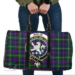 Scottish Inglis Modern Clan Tartan Travel Bag - Crest Classic Scottish Plaid Tartan Plaid