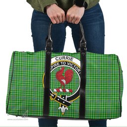 Scottish Currie Clan Tartan Travel Bag - Crest Classic Scottish Plaid Tartan Plaid