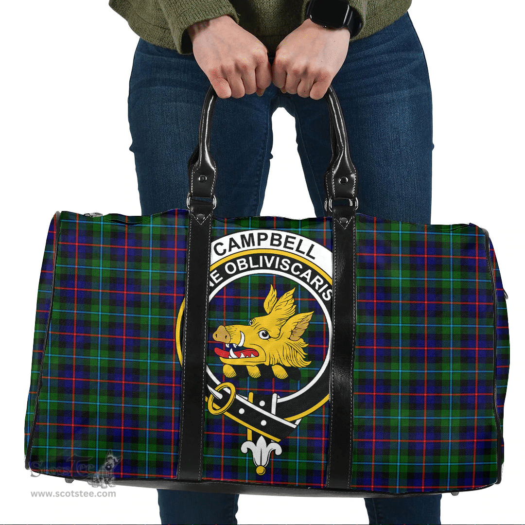 Scottish Campbell of Cawdor Modern Clan Tartan Travel Bag - Crest Classic Scottish Plaid Tartan Plaid