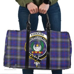 Scottish Kinnaird Clan Tartan Travel Bag - Crest Classic Scottish Plaid Tartan Plaid
