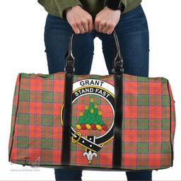 Scottish Grant Ancient Clan Tartan Travel Bag - Crest Classic Scottish Plaid Tartan Plaid