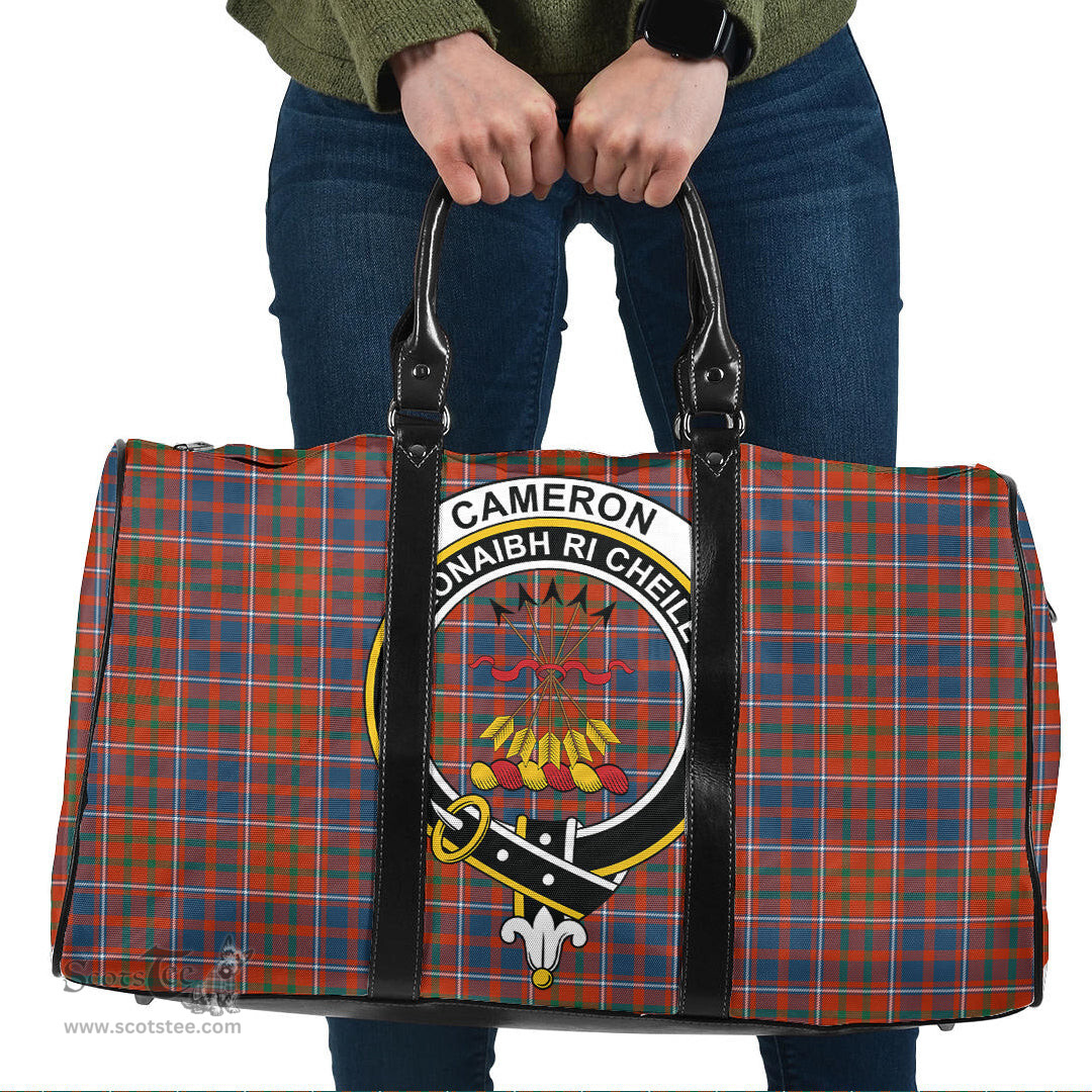 Scottish Cameron of Lochiel Ancient Clan Tartan Travel Bag - Crest Classic Scottish Plaid Tartan Plaid