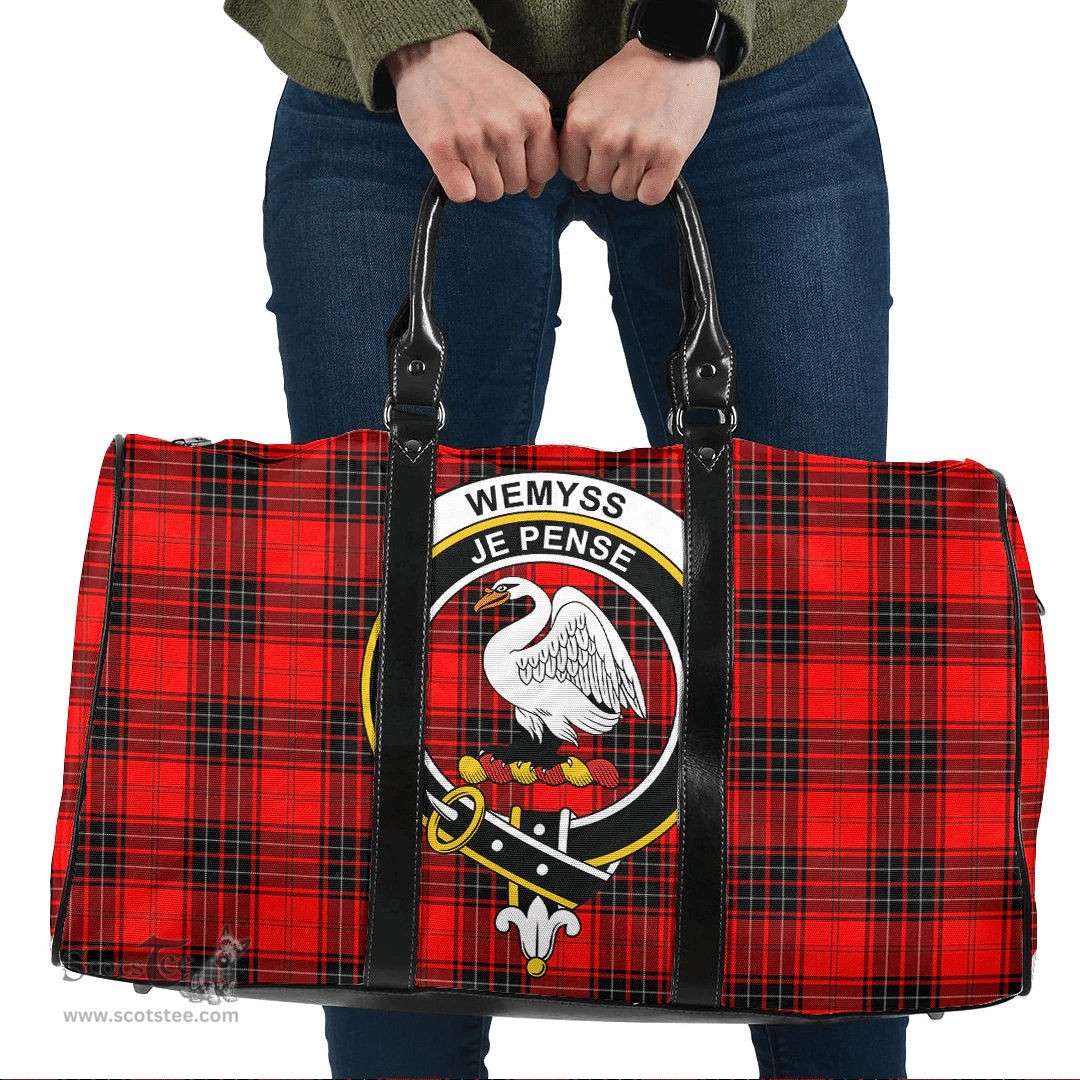 Scottish Wemyss Modern Clan Tartan Travel Bag - Crest Classic Scottish Plaid Tartan Plaid