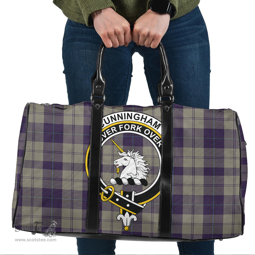 Scottish Cunningham Dress Blue Dancers Clan Tartan Travel Bag - Crest Classic Scottish Plaid Tartan Plaid