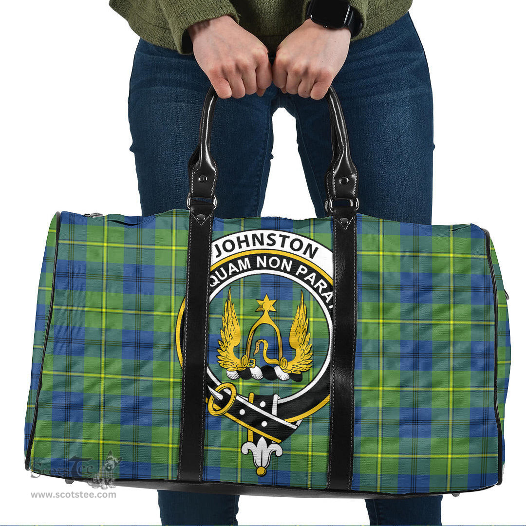 Scottish Johnston Ancient Clan Tartan Travel Bag - Crest Classic Scottish Plaid Tartan Plaid
