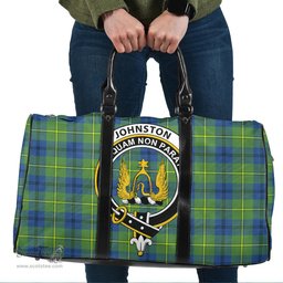 Scottish Johnston Ancient Clan Tartan Travel Bag - Crest Classic Scottish Plaid Tartan Plaid