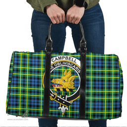 Scottish Campbell of Breadalbane Ancient Clan Tartan Travel Bag - Crest Classic Scottish Plaid Tartan Plaid